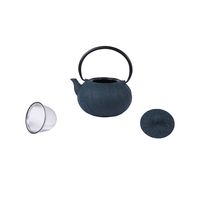 Théière en fonte spirale 1,2 L bleue - Visuel 1