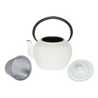 Théière en fonte HOKKAÏDO 1,2 L blanche - Visuel 1