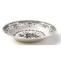 Assiette creuse Rose Noir 23,3 cm - Visuel 0