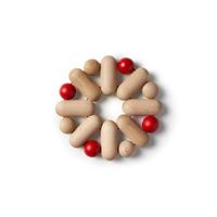 Dessous de plat BIJOUX rond rouge 19cm - Visuel 0