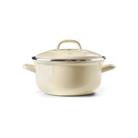 Faitout acier émaillé Indigo crème 20 cm - Visuel 1