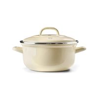 Faitout acier émaillé Indigo crème 22 cm - Visuel 0