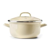 Faitout acier émaillé Indigo crème 26 cm - Visuel 0