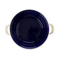 Faitout acier émaillé Indigo crème 24 cm - Visuel 1