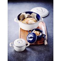 Faitout acier émaillé Indigo crème 24 cm - Visuel 3