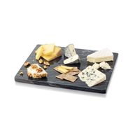 Plateau en marbre 30 x 20 cm noir - Visuel 0