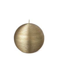 Bougie ronde striée D. 8 cm or - Visuel 0