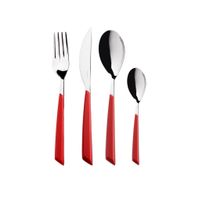 Coffret couverts 24 pièces grace rouge - Visuel 0