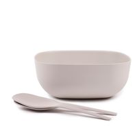 Saladier et Couverts à salade GUSTO crème - Visuel 1