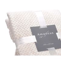 Plaid Damier crème 130 x 170cm - Visuel 0