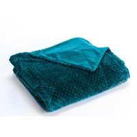 Plaid Damier vert émeraude 130 x 170cm - Visuel 0