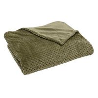 PLAID Damier KAKI 130 x 170cm - Visuel 1