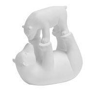 Sculpture ours maman et bébé joueur - Visuel 0