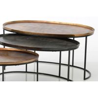 TABLE BASSE OVALE L. 97 x H. 48 cm - Visuel 0