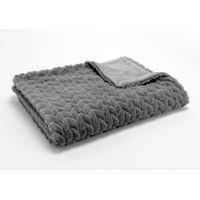Plaid chevron gris 130 x 170 cm - Visuel 0