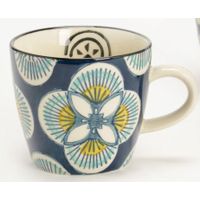 Mug Imany bleu carreaux de ciment 28 cl - Visuel 0
