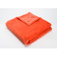 Plaid chevron corail 130 x 170 cm - Visuel 0