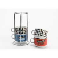 Coffret rack 4 dejeuner retro - Visuel 0