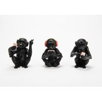 Set de 3 statues singes Geek - Visuel 0