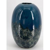 VASE lumière givrée bleu H. 31 cm - Visuel 0