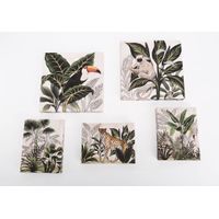 Lot de 5 toiles Jungle - Visuel 0