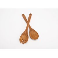 Set de 2 couverts à salade en teck - Visuel 0