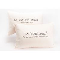 Coussin lin Vie 40 x 60 cm - Visuel 0