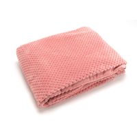 Plaid Damier rose 130 x 170cm - Visuel 0