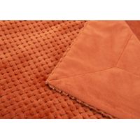 Plaid Damier terracotta 130 x 170cm - Visuel 1