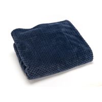 Plaid Damier bleu marine 130 x 170cm - Visuel 0
