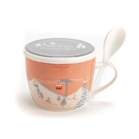 Bol à soupe + cuillère "à la montagne" - Visuel 0