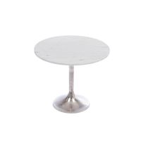 Bout de canapé GM blanc chrome - Visuel 0