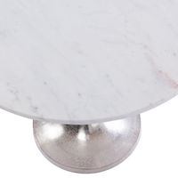Bout de canapé GM blanc chrome - Visuel 1