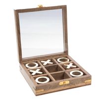 Boite Tic Tac Toe en bois clair - Visuel 1