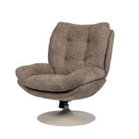 Fauteuil magnum – Taupe, pieds blancs - Visuel 0
