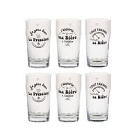 Coffret 6 verres à bière Joke - Visuel 1