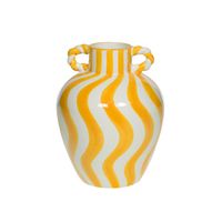Vase céramique jaune avec anses Ilona Petit Modèle - Visuel 0