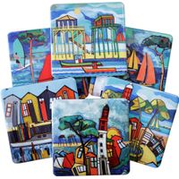 Lot de 6 sous-verres - martine gonnin - Visuel 0