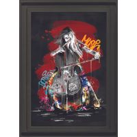 Toile encadrée la violoncelliste 40 x 60 cm - Visuel 0