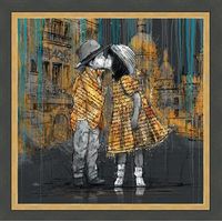 Toile Romaric Les p'tits amoureux voyageurs 60 x 60 cm - Visuel 0