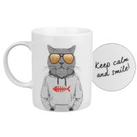 Mug Happy animals chat street - Visuel 0