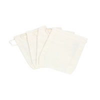 Lot de 4 sachets de thé réutilisables en coton - Visuel 0