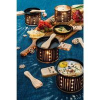 Raclette à la Bougie LUMI 2 Sets Individuels noir - Visuel 1