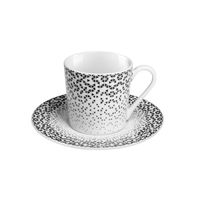 Tasse à café + soucoupe Prisme noir - Visuel 0