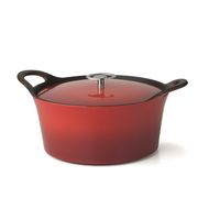 Cocotte en fonte ronde 20 cm rouge - Visuel 1