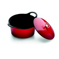 Cocotte en fonte ronde 20 cm rouge - Visuel 3