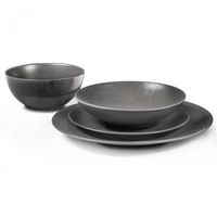 Assiette plate STONE grise - Visuel 2