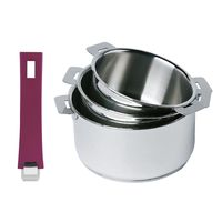 Série de 3 casseroles amovibles Mutine + poignée cassis - Visuel 0