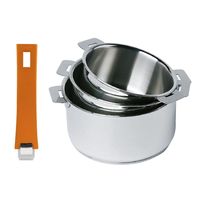 Série de 3 casseroles amovibles Mutine + poignée orange - Visuel 0