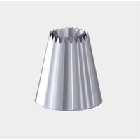 Douille Sultane Cannelée Cone Rasant Inox - Visuel 0